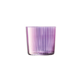 Set of four LSA Gems tumblers, 310ml each, with assorted garnet-colored glass, showcasing elegant, modern design.