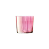 Set of four LSA Gems tumblers, 310ml, featuring assorted garnet designs, made of clear glass with elegant, colorful accents.