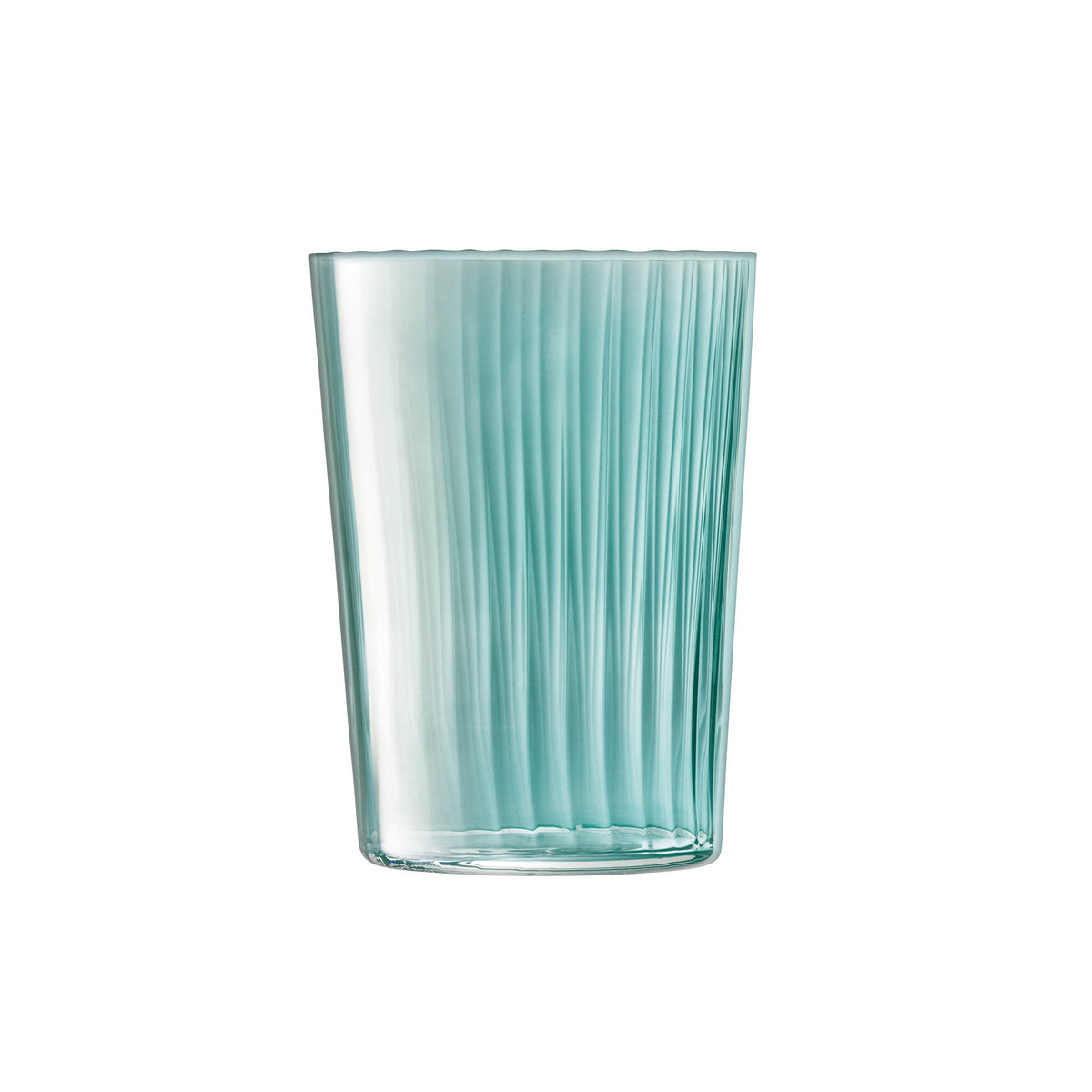 Set of four LSA Gems tumblers, 560ml each, with assorted jade colors, featuring elegant glass design for beverages.