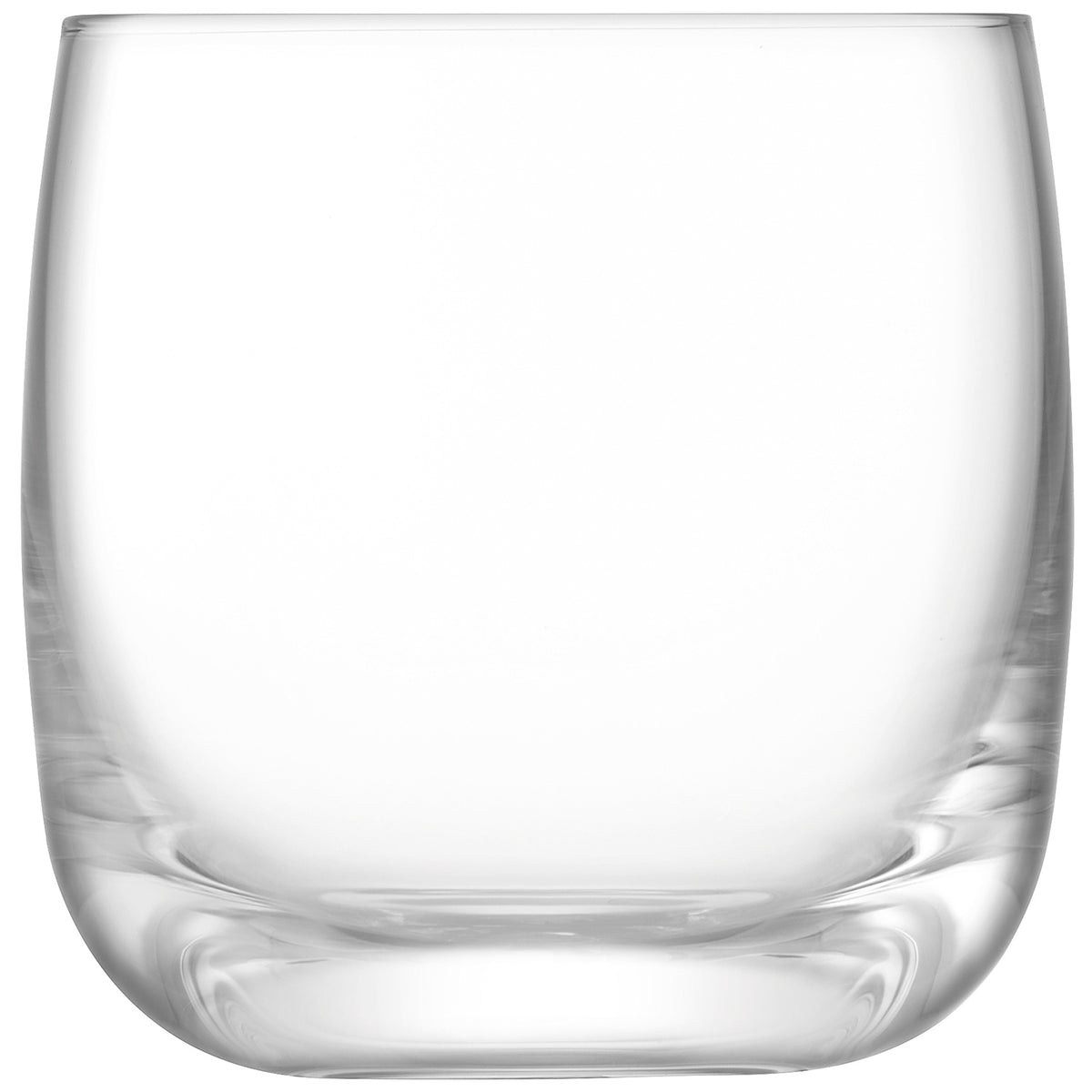 Set of four clear LSA Borough tumblers, 300ml each, made of glass, perfect for beverages, stylish and modern design.