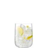 Set of four clear LSA Borough tumblers, 625ml each, featuring sleek design and durable glass for everyday use.