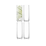 Set of four LSA Borough Highball clear longdrink glasses, 420ml capacity, stylish and elegant for beverages