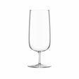 Set of four clear LSA Borough Pilsner glasses, 440ml beer glasses with elegant design, ideal for serving pilsners and craft beers.