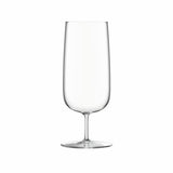 Set of four clear LSA Borough Pilsner glasses, 440ml beer glasses with elegant design, ideal for serving pilsners and craft beers.
