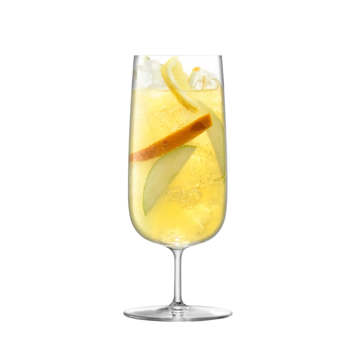 Set of four clear LSA Borough Pilsner glasses, 440ml beer glasses with elegant design and sturdy construction.