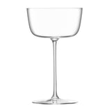 Set of four clear LSA Borough cocktail glasses, 240ml capacity, elegant glassware for serving cocktails.