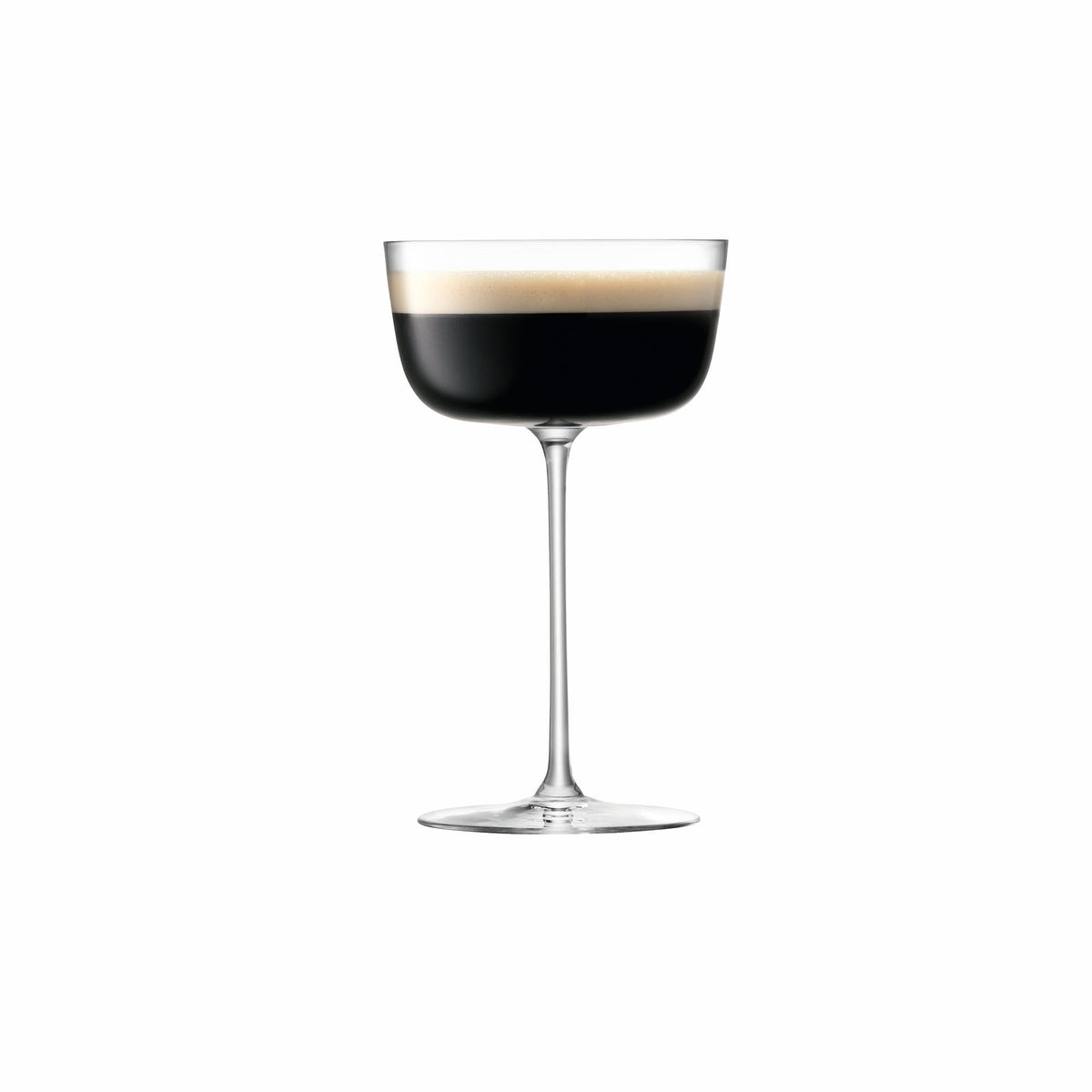 Set of four clear LSA Borough cocktail glasses, 240ml capacity, with elegant design perfect for serving cocktails.