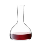 Clear LSA Borough wine carafe with a 1.75L capacity, featuring a sleek, elegant design for serving wine and beverages.