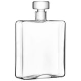 Clear LSA Whisky Decanter Oblong CASK with 1L capacity, elegant glass bottle for storing and serving whisky.