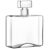 Clear LSA whisky decanter with rectangular CASK design, 1L capacity, made of glass, showcasing a sleek, modern shape.