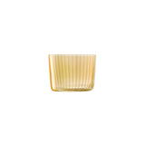 Set of four LSA Gems tealight holders in assorted amber, decorative glass kerzenhalter for tealights, 6cm tall.