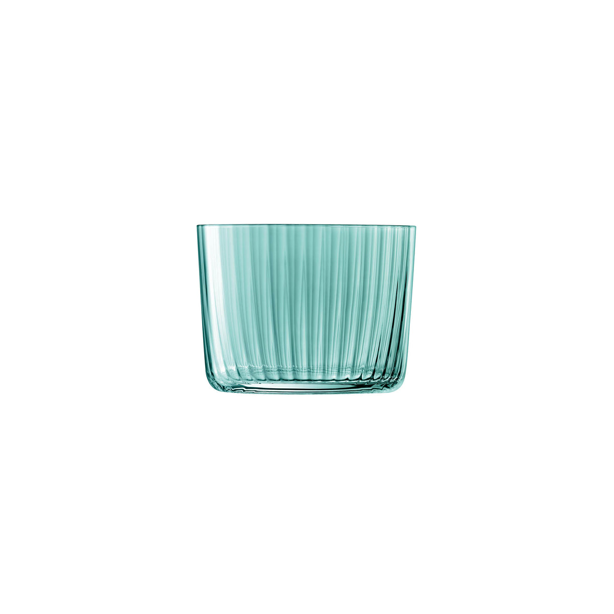 Set of four LSA Gems tealight holders in assorted jade color, decorative glass kerzenhalter, 6cm tall.