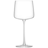 Set of four clear LSA Metropolitan wine glasses, 400ml capacity, elegant and modern design for serving wine.