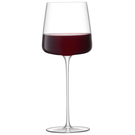 Set of four LSA Metropolitan Grand Cru wine glasses, 680ml clear glass, elegant and large-capacity for wine serving.