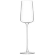 Set of four LSA Metropolitan champagne flutes, 230ml clear Sektglas for serving sparkling wine, elegant glassware for celebrations.