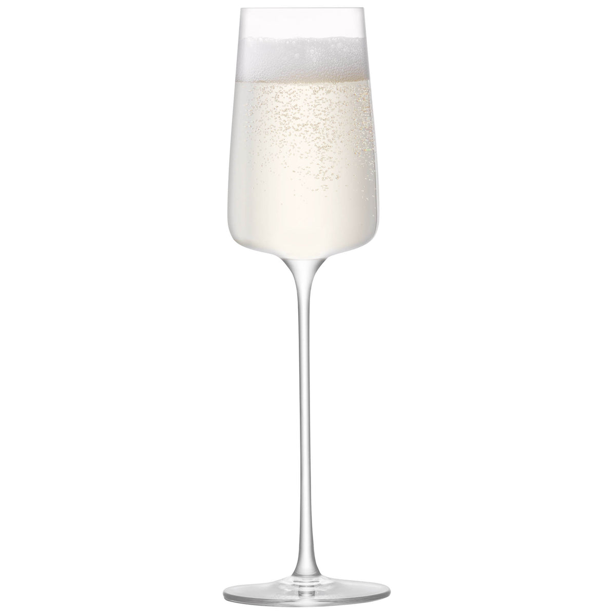 Set of four LSA Metropolitan champagne flutes, clear 230ml Sektglas with elegant design, perfect for toasting and celebration.