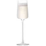 Set of four LSA Metropolitan champagne flutes, clear 230ml Sektglas with elegant design, perfect for toasting and celebration.
