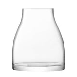 Clear LSA Flower Kiln Vase, 21cm tall, with a smooth rounded design perfect for floral arrangements.