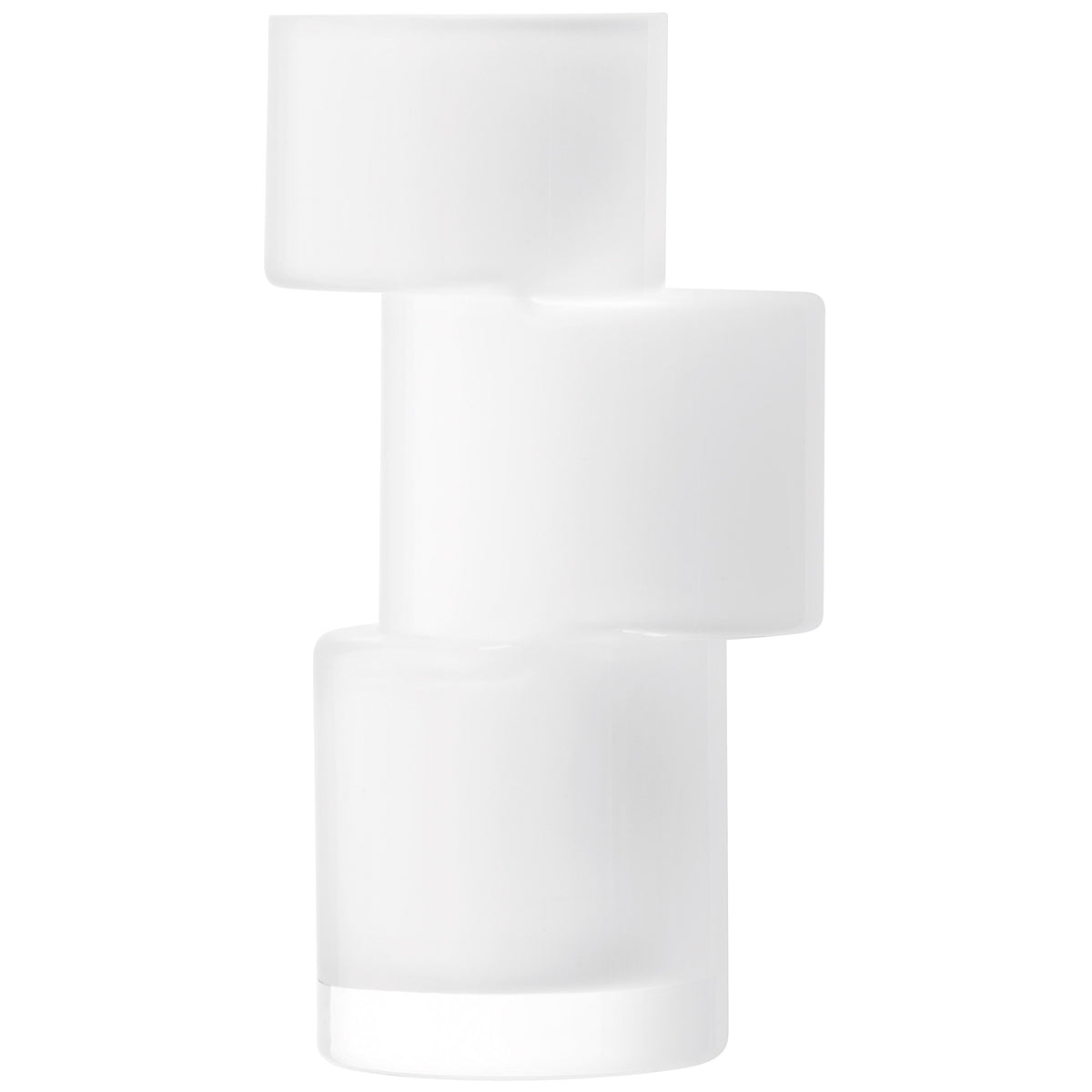 White LSA Vase TIER, 26cm tall, with a sleek modern design and smooth finish, ideal for decorative floral arrangements.