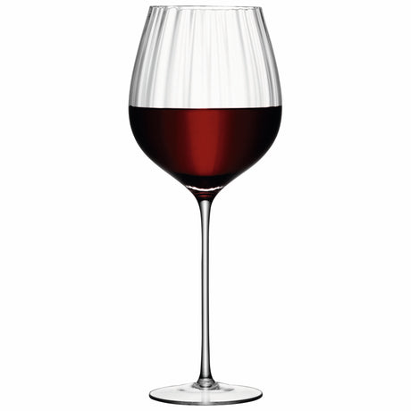 Pair of LSA Aurelia red wine glasses, 660ml clear optic rotweinglas, elegant and stylish for wine serving.