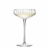 Two clear LSA Aurelia Sektgläser, 300ml, elegant champagne flutes set, showcasing sleek design and transparent glass.