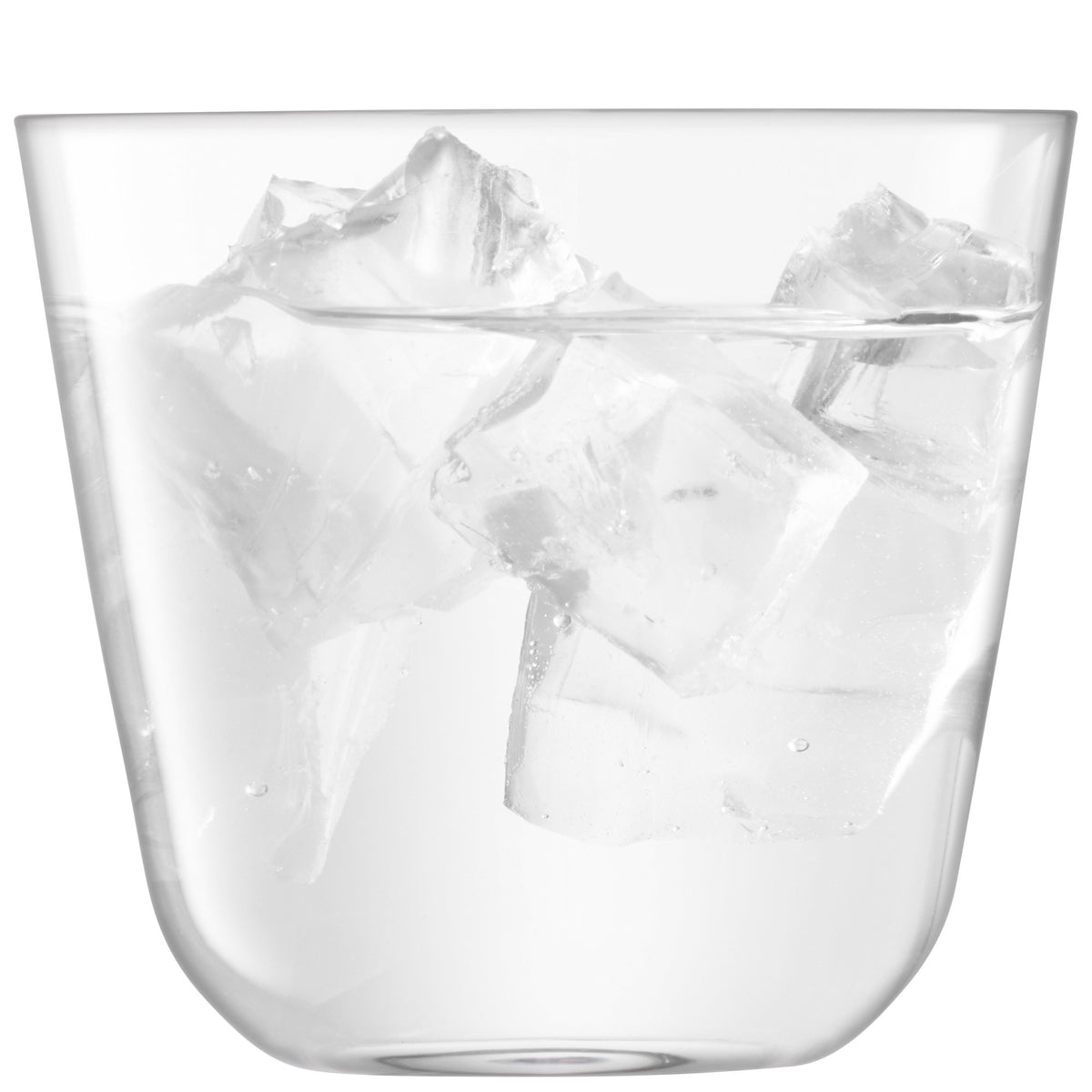 Set of four clear LSA Tumbler ARC glasses, 260ml capacity, showcasing sleek, modern design for beverages.