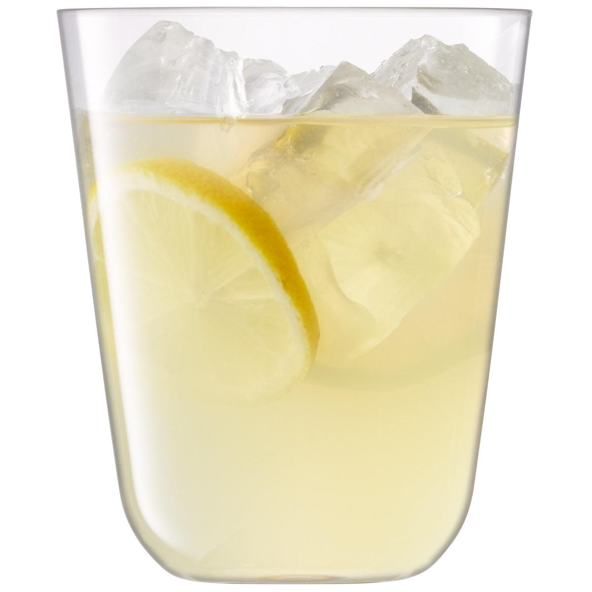 Set of four clear LSA Tumbler ARC glasses, 380ml capacity, showcasing sleek, modern design perfect for beverages.