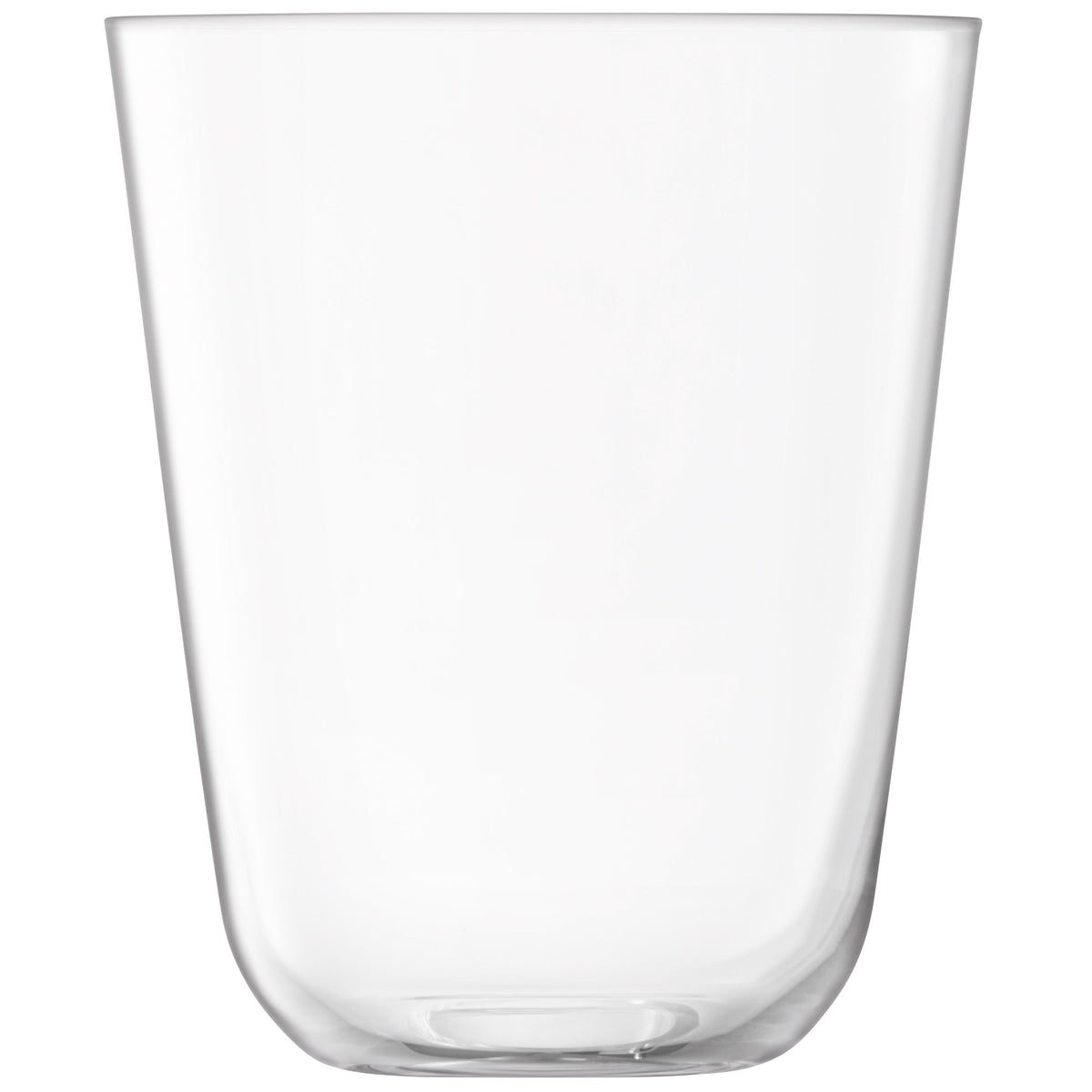 Set of four clear LSA Tumbler ARC glasses, 380ml capacity, showcasing sleek design and transparent glass in a modern style.