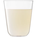 Set of four clear LSA ARC tumblers, 380ml capacity, made of glass, showcasing sleek design and transparent finish.