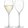 Two clear LSA Weinglas SAVOY wine glasses with 360ml capacity on a white background.