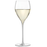 Pair of clear LSA Weinglas SAVOY wine glasses, 360ml, with a sleek design in a 2-piece set.