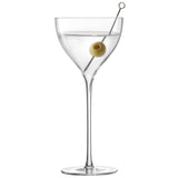 Set of two clear LSA Savoy cocktail glasses with 210ml capacity, elegant design perfect for serving cocktails.
