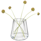Clear LSA Lagoon vase, 18.5cm tall, with a sleek, modern design perfect for contemporary home decor.