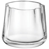 Clear LSA Lagoon tealight holder, 8cm tall with a sleek design, perfect for creating cozy ambiance.