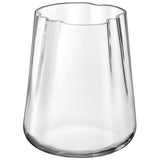 Clear LSA Lagoon vase with a smooth, rounded design, 24cm tall, perfect for modern floral arrangements.