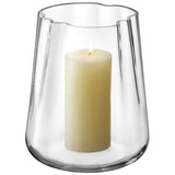 Clear LSA Lagoon vase with a sleek design, standing 24cm tall, perfect for modern home décor.