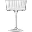 Set of four LSA Gio Line champagne glasses, 230ml clear crystal stemware for cocktails and celebratory drinks.