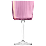 Set of four LSA GEMS berry wine glasses, clear glass with elegant shape, perfect for serving wine in style.