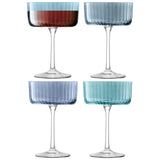Set of four LSA GEMS ocean-themed cocktail glasses, 230ml, with elegant design for serving cocktails.