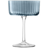 Set of four LSA GEMS ocean-patterned cocktail glasses, 230ml, elegant glassware for cocktails and beverages.