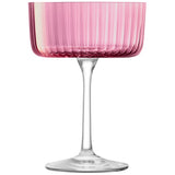 Set of four LSA GEMS cocktail glasses in berry color, 230ml capacity, elegant stemware for cocktails and beverages.