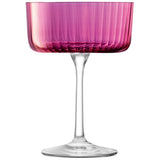 Set of four LSA GEMS cocktail glasses in berry color, 230ml capacity, elegant stemware for cocktails and beverages.