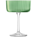 Set of four LSA GEMS cocktail glasses in emerald green, 230ml capacity, with elegant rounded design.