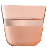 Two LSA Tumbler ARC CONTRAST glasses in coral color, 260ml capacity, set of two, with a sleek, modern design.