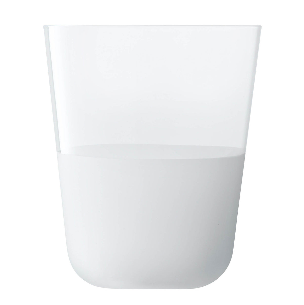 Two LSA Arc Contrast Tumblers in mist color, 380ml capacity, showcasing modern glassware design with sleek, rounded shapes.