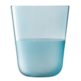Two LSA Arc Contrast Tumblers in Sky blue, 380ml capacity, shown with smooth glass surfaces and modern design.