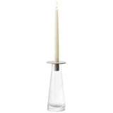 Clear concrete grey LSA Beacon candle holder and vase, 22cm tall, stylish kerzenhalter with a modern design.