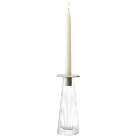 Clear concrete grey LSA Beacon candle holder and vase, 22cm tall, stylish kerzenhalter with a modern design.