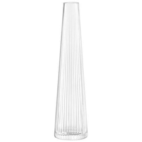 LSA Beacon glass candle holder, clear, 34 cm tall, elegant design perfect for decorative lighting or centerpiece displays.
