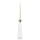 LSA Beacon glass candle holder, 34 cm tall, clear and elegant design, perfect for decorative lighting and modern table settings.